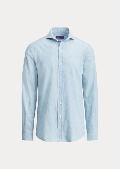 Men's Ralph Lauren Keaton Tailored Chambray Shirts | 027158XDC